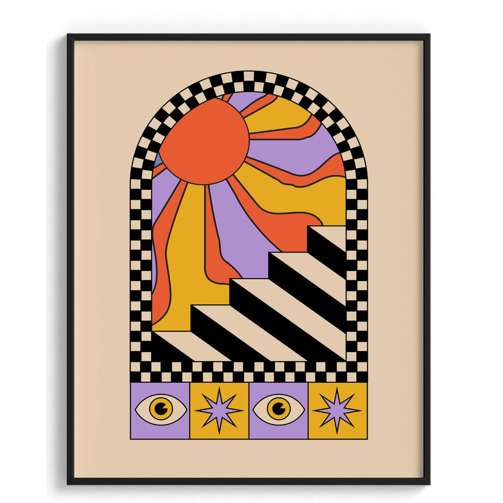 Retro-Futuristic Forms Wall Art Decor