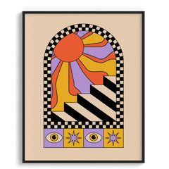 Retro-Futuristic Forms Wall Art Decor