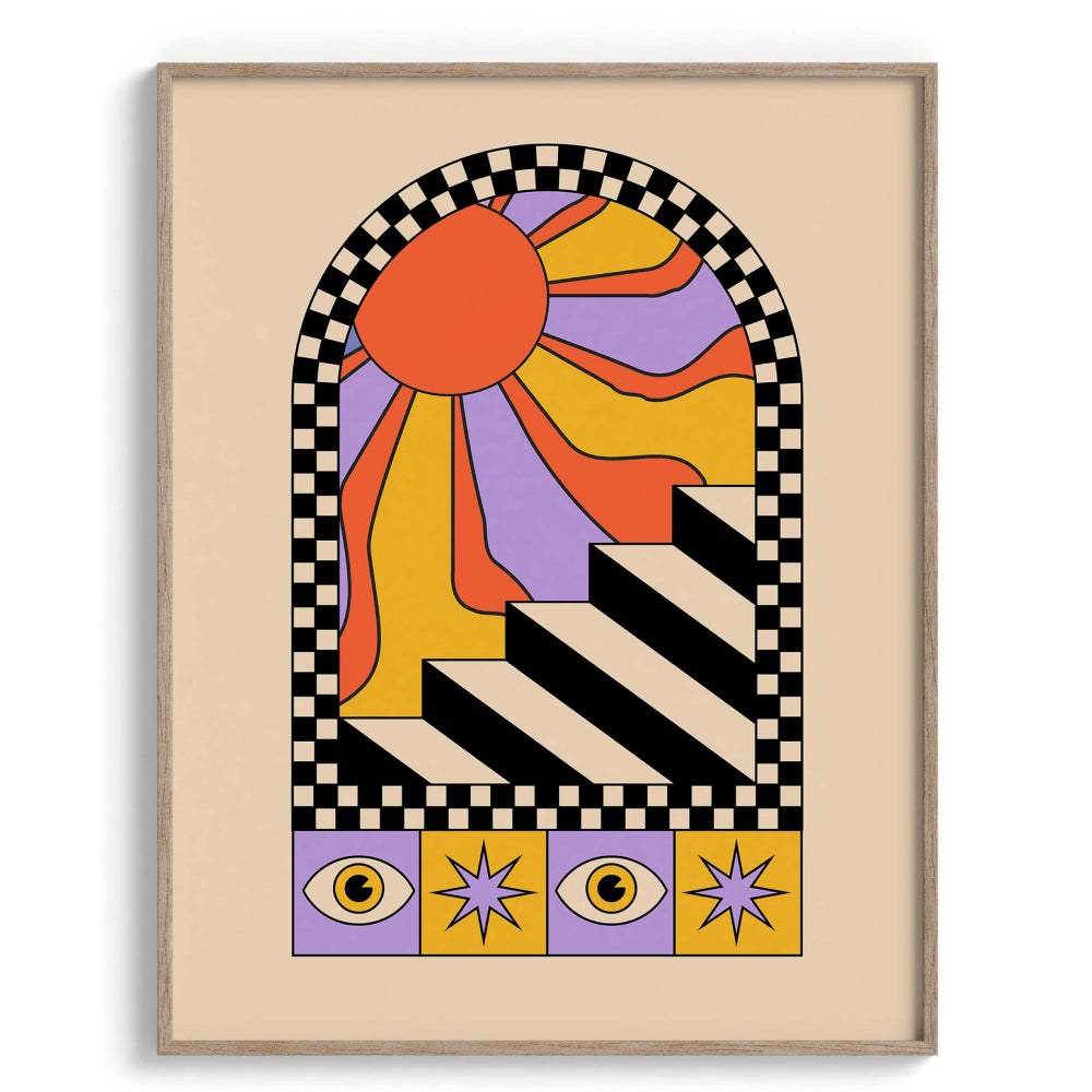 Retro-Futuristic Forms Wall Art Decor