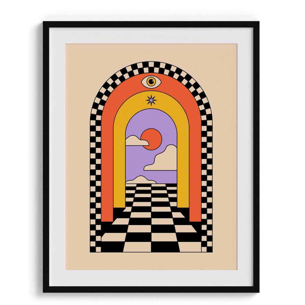Retro-Futuristic Forms Canvas Wall Paintings