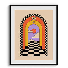 Retro-Futuristic Forms Canvas Wall Paintings