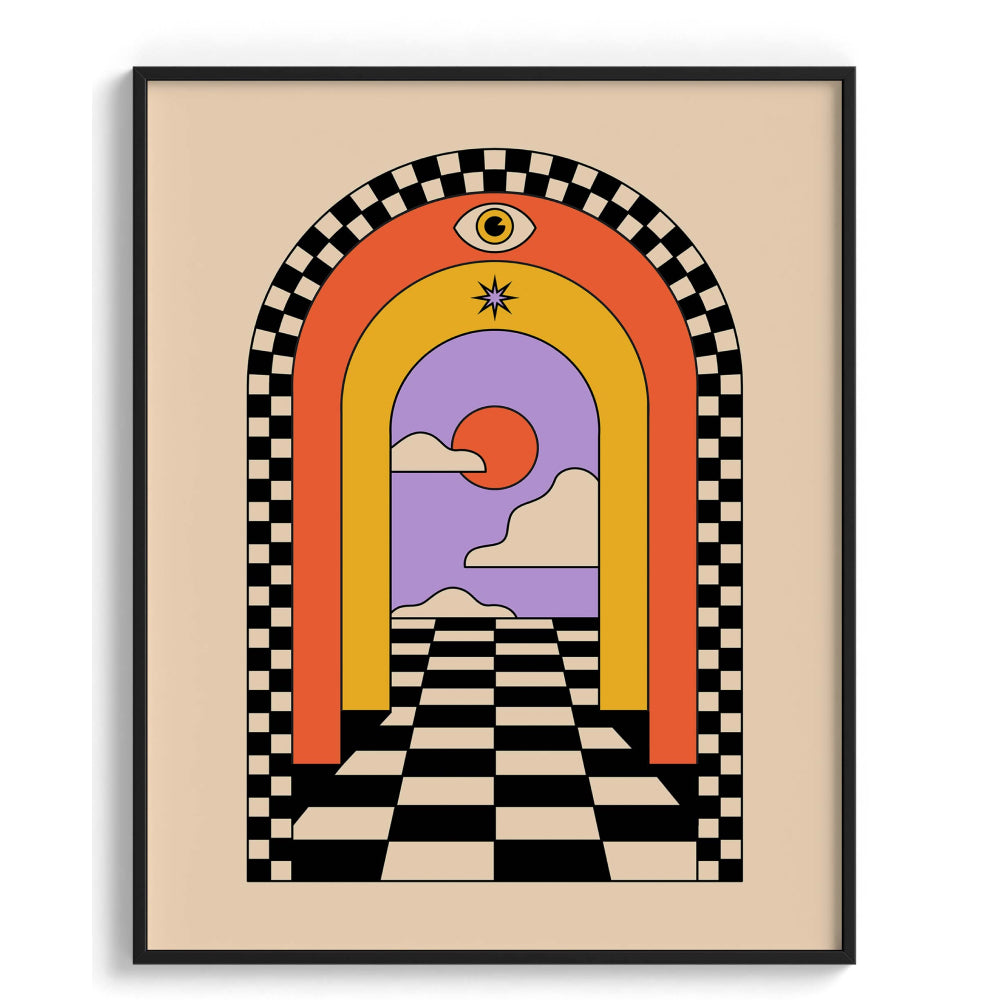Retro-Futuristic Forms Canvas Wall Paintings