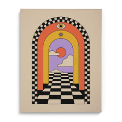 Retro-Futuristic Forms Canvas Wall Paintings