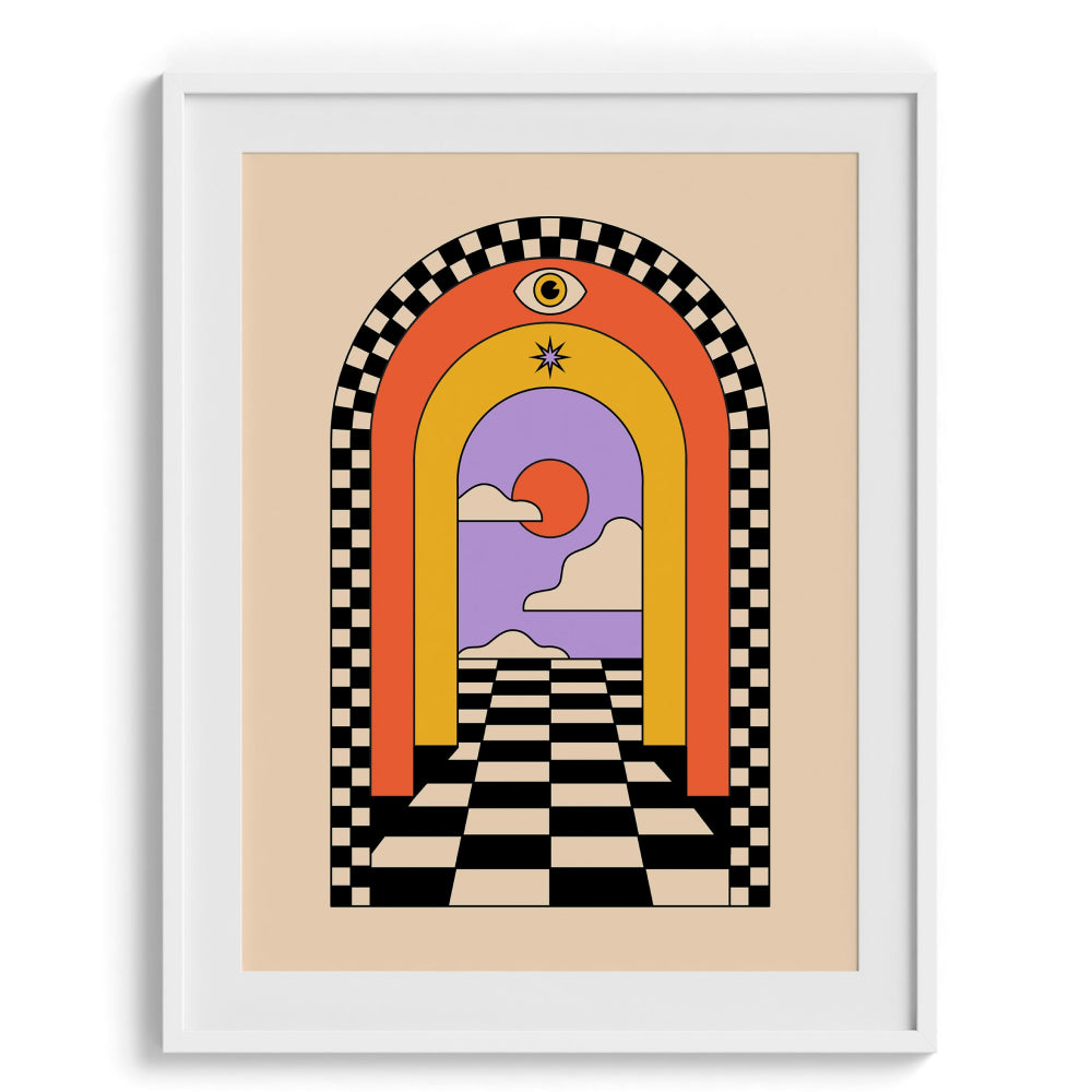 Retro-Futuristic Forms Canvas Wall Paintings