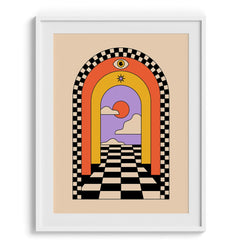 Retro-Futuristic Forms Canvas Wall Paintings