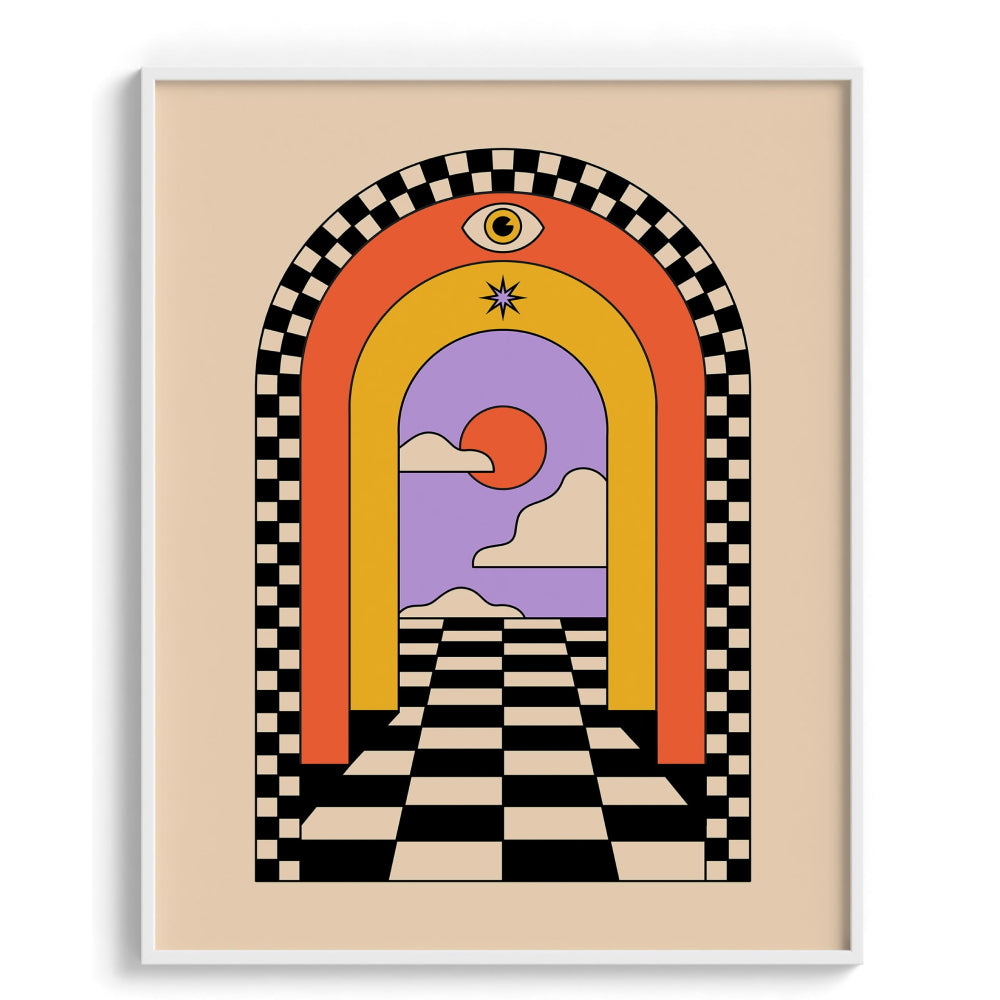 Retro-Futuristic Forms Canvas Wall Paintings
