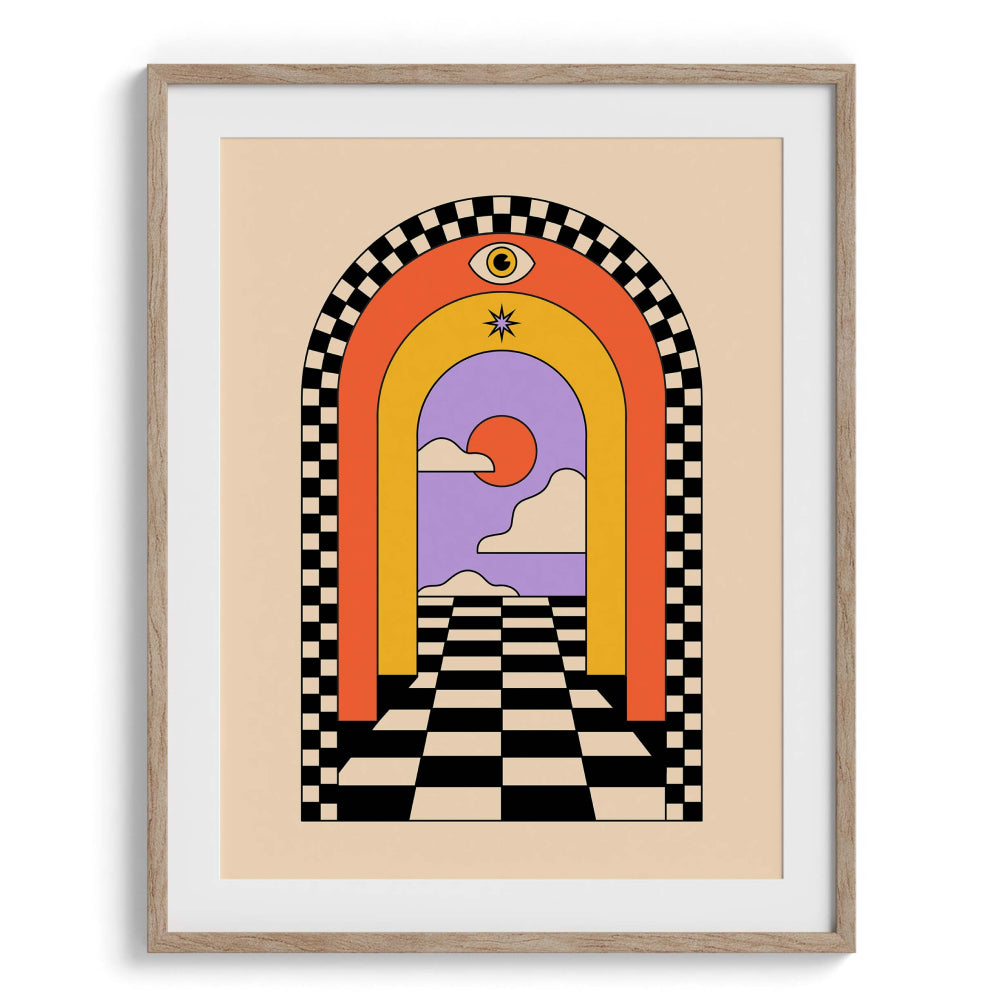Retro-Futuristic Forms Canvas Wall Paintings