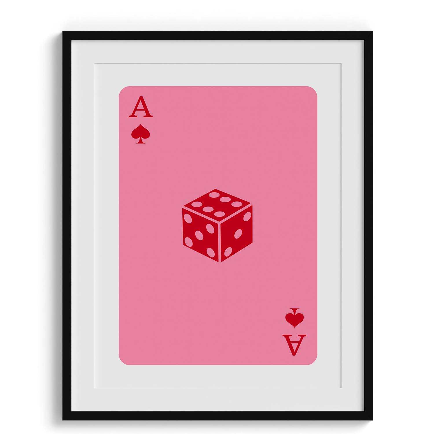 Ace of Spades Dice Card Print