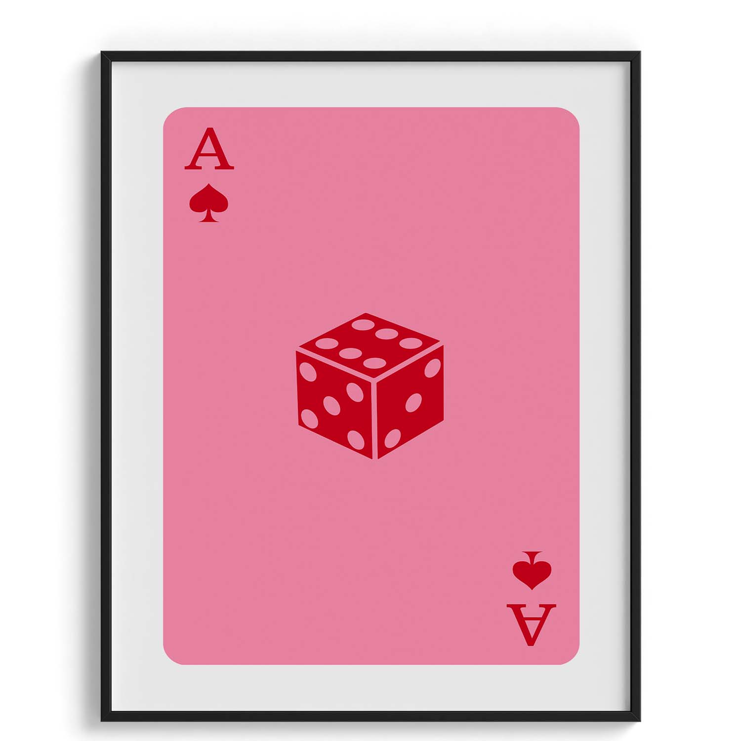 Ace of Spades Dice Card Print
