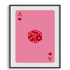 Ace of Spades Dice Card Print