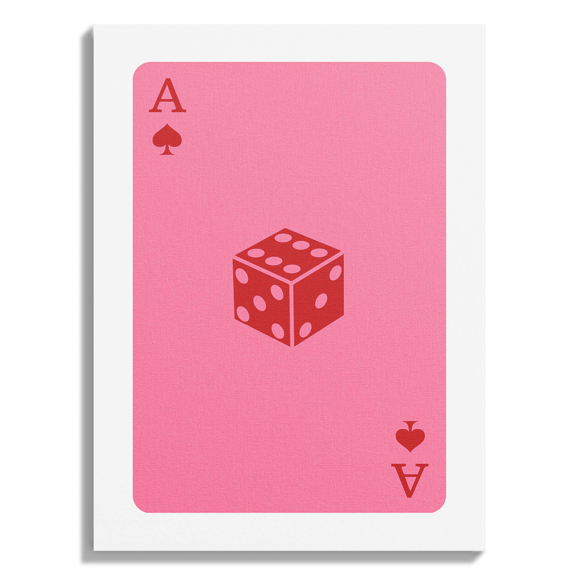 Ace of Spades Dice Card Print