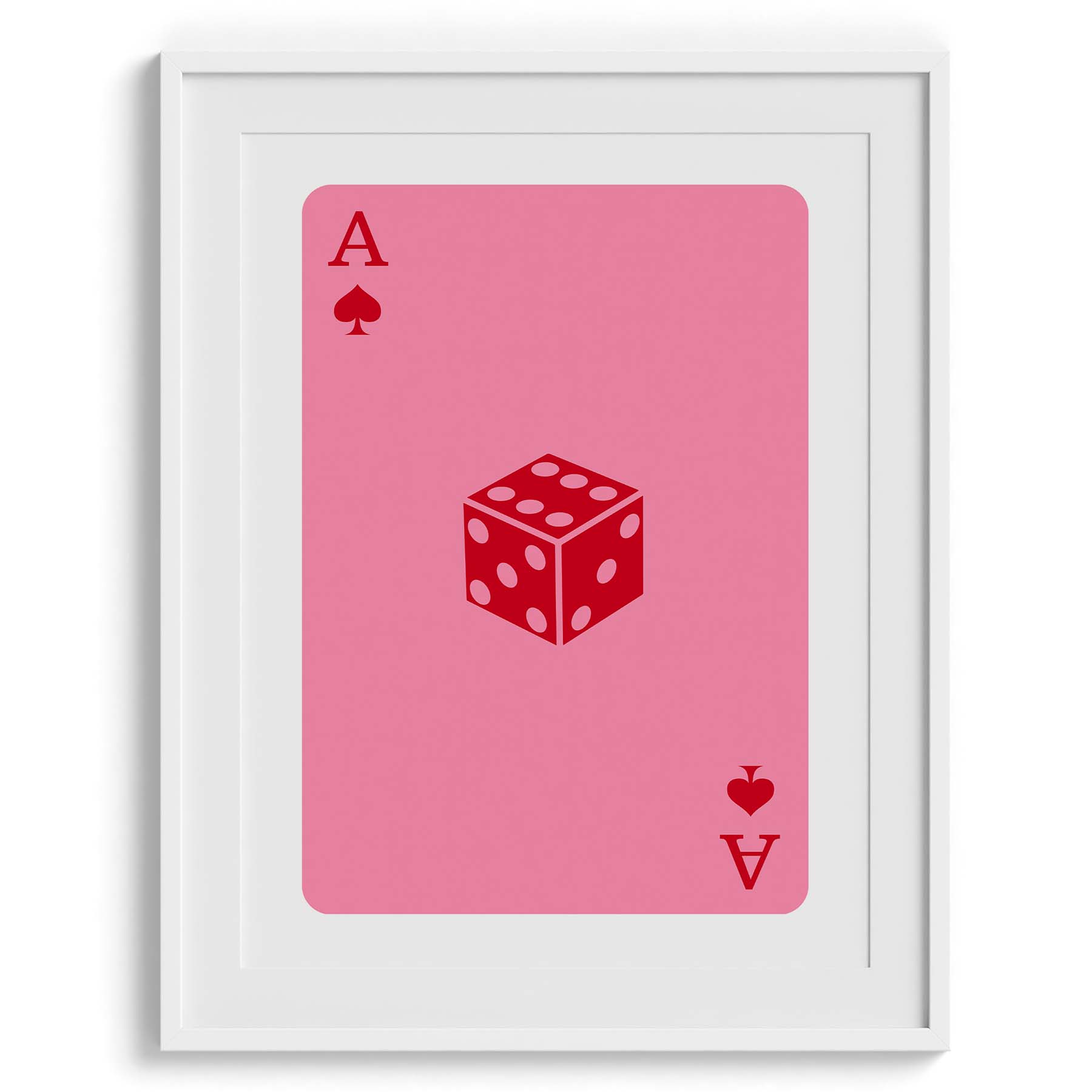 Ace of Spades Dice Card Print