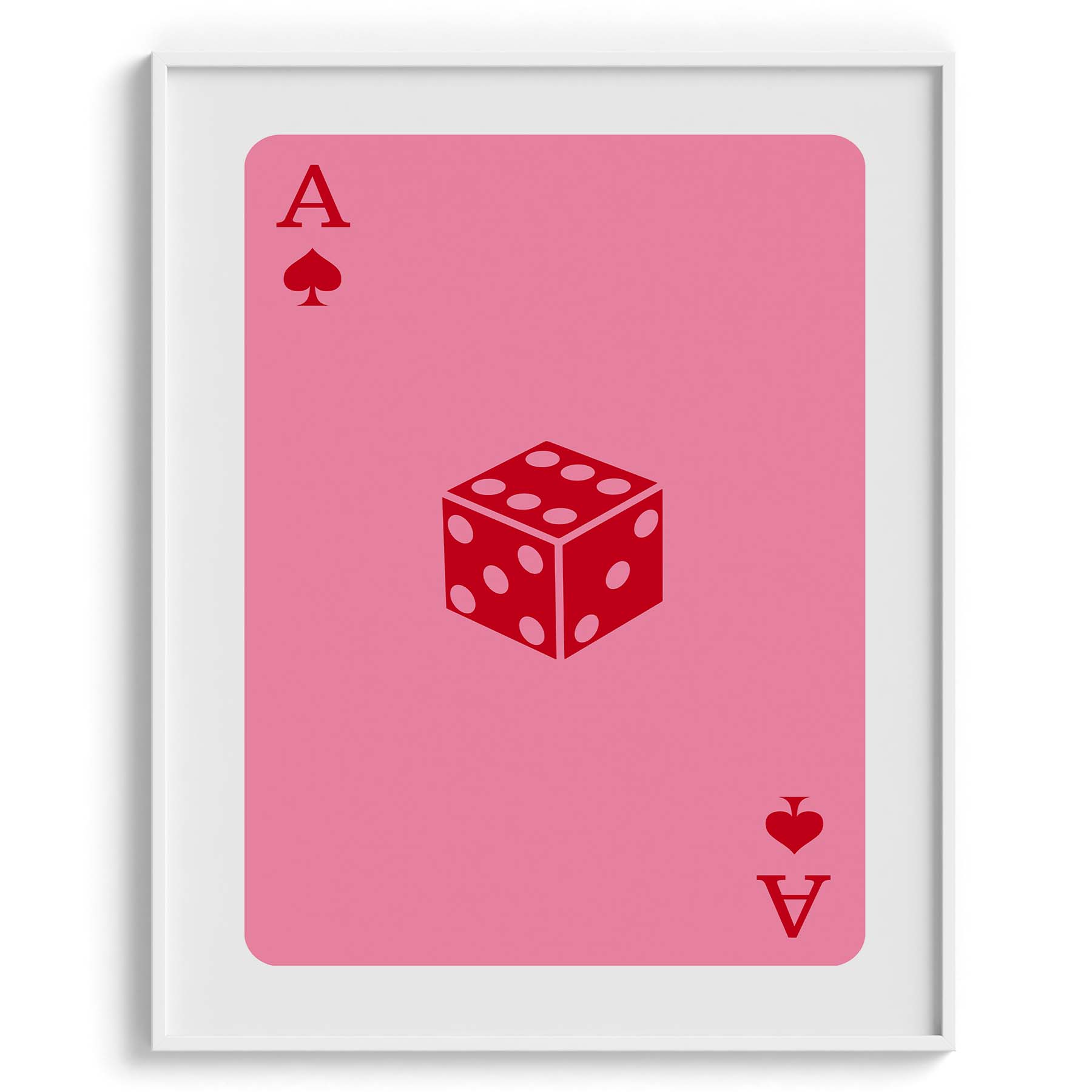 Ace of Spades Dice Card Print