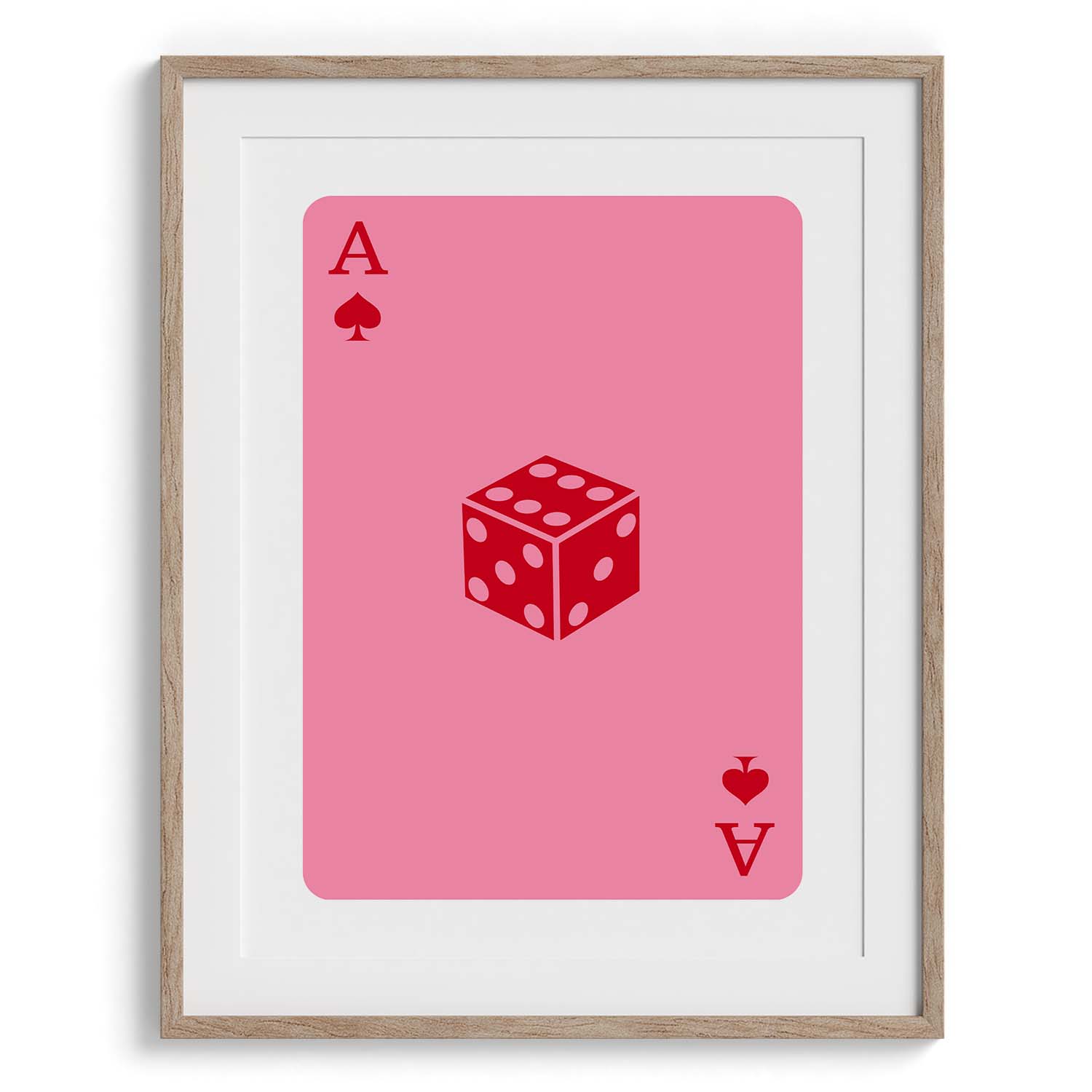 Ace of Spades Dice Card Print