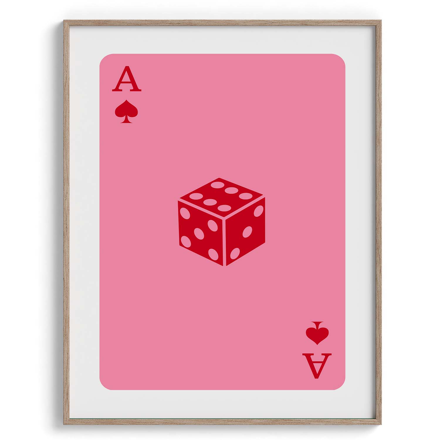 Ace of Spades Dice Card Print