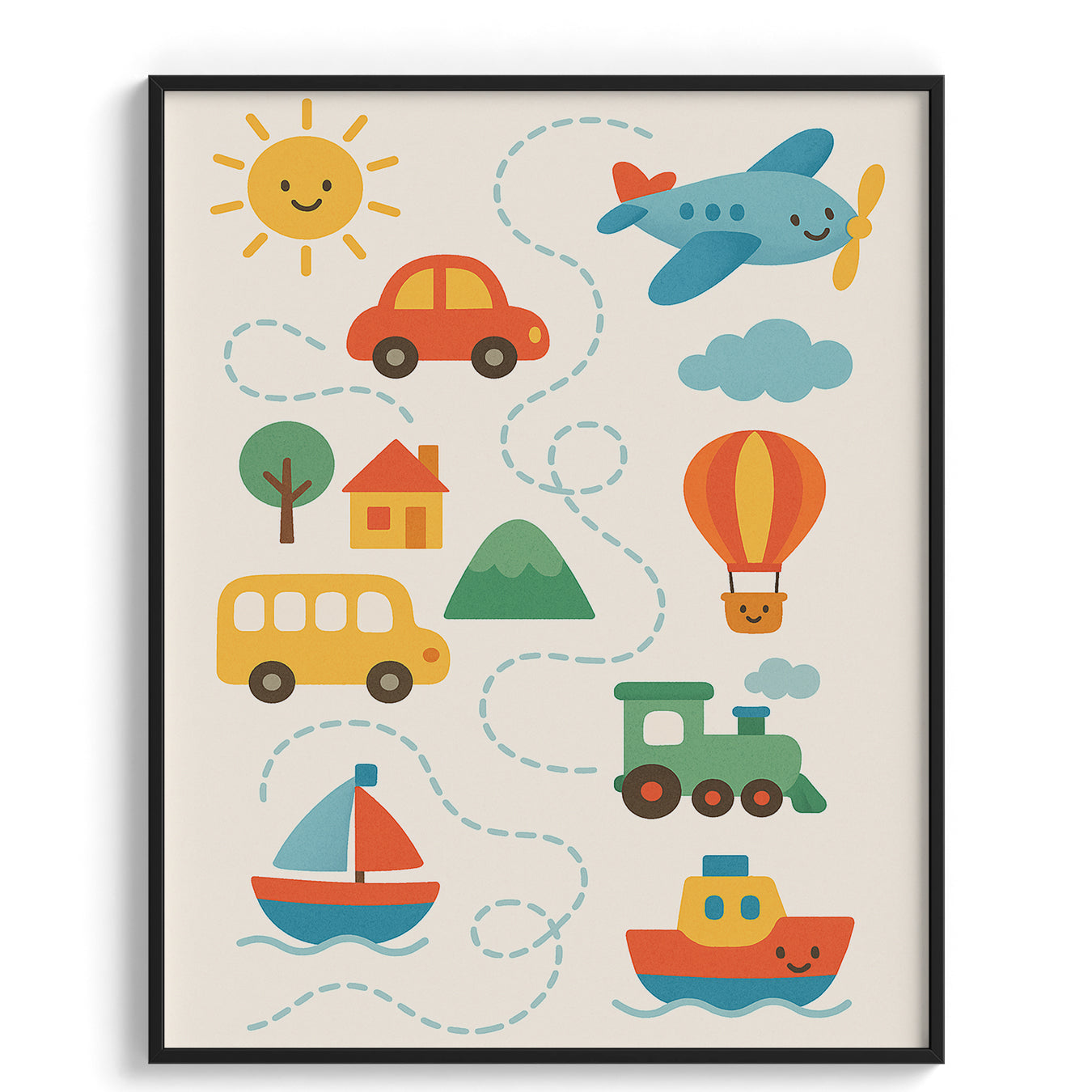 Adventure Journey Kids Map Poster