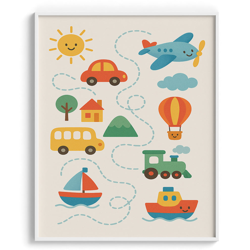 Adventure Journey Kids Map Poster