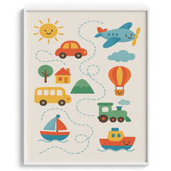 Adventure Journey Kids Map Poster