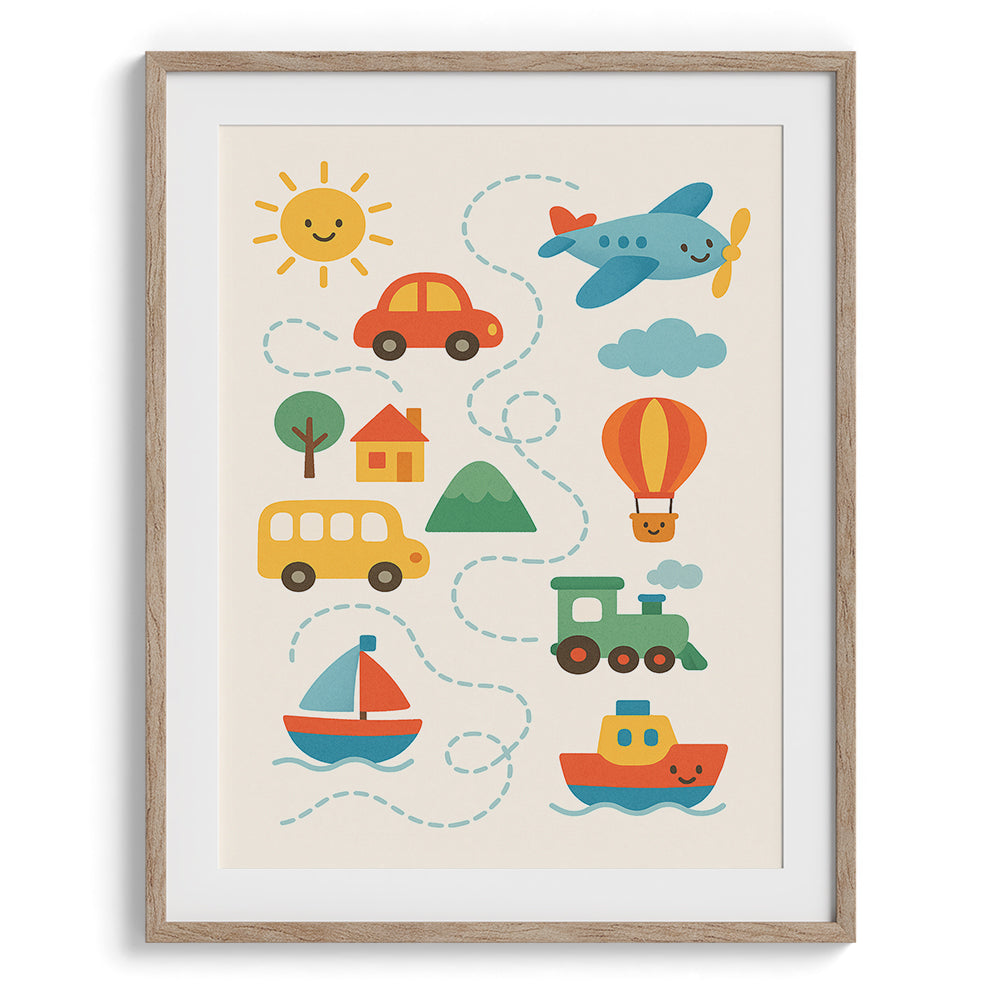 Adventure Journey Kids Map Poster