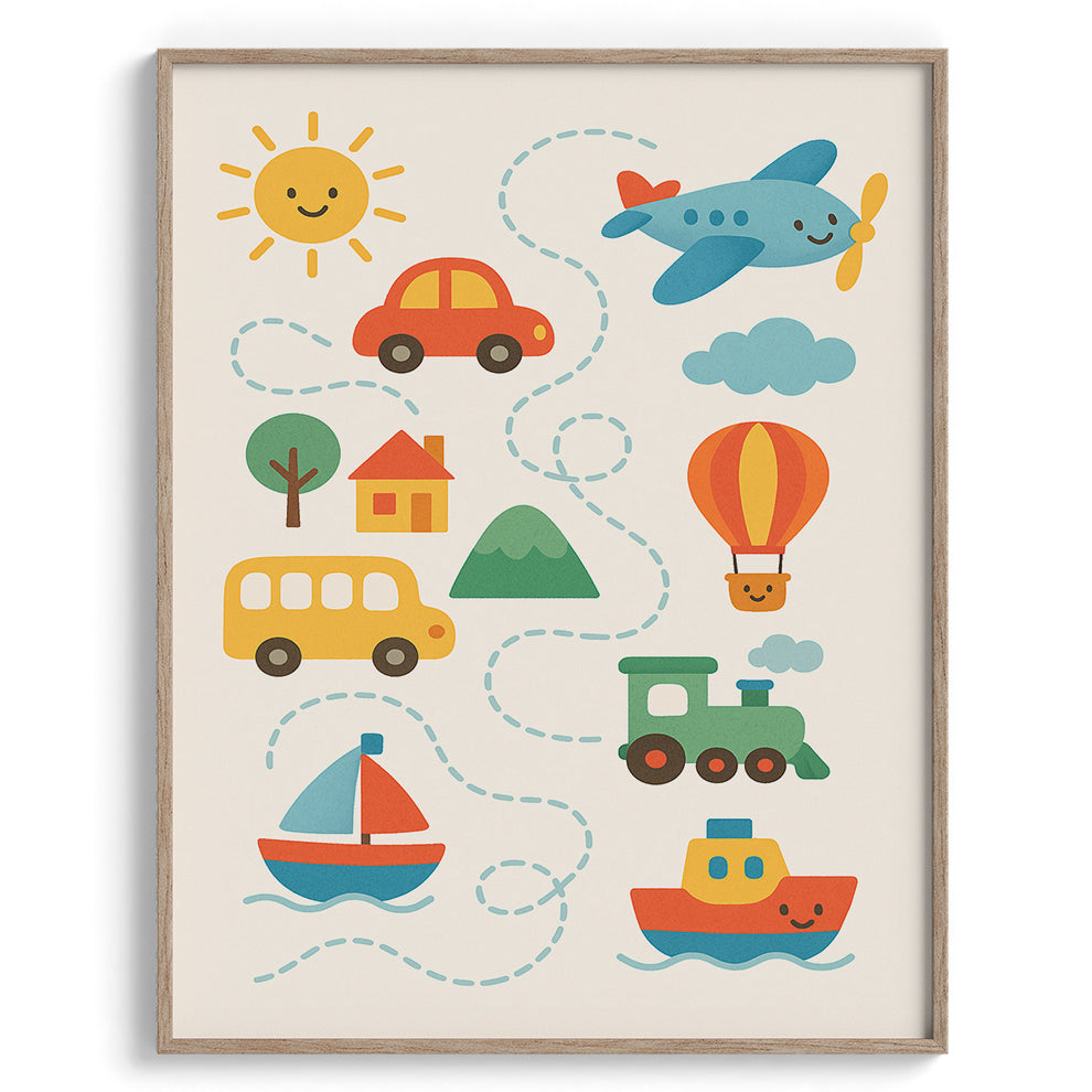 Adventure Journey Kids Map Poster