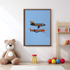Airplanes in Flight Kids Poster