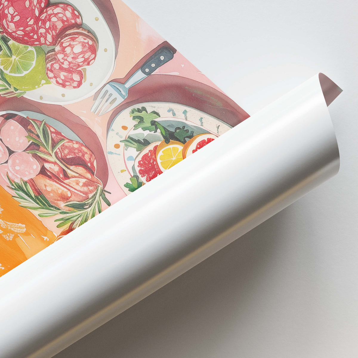 Antipasto & Wine Wall Painting For Kitchen