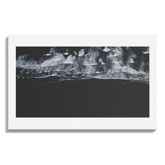 Black Sand Beach with Waves