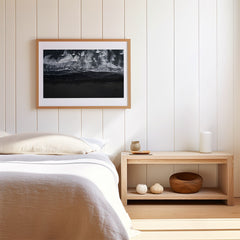 Black Sand Beach with Waves