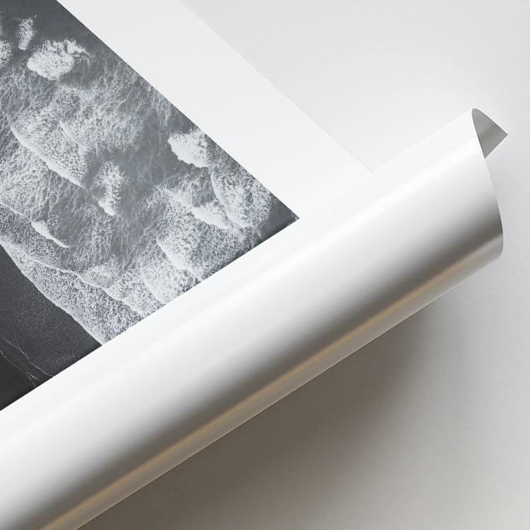 Black Sand Beach with Waves