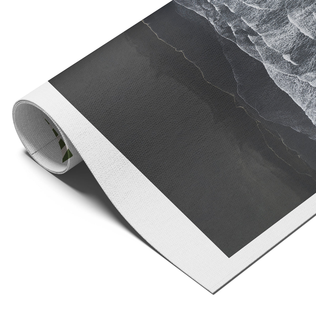 Black Sand Beach with Waves