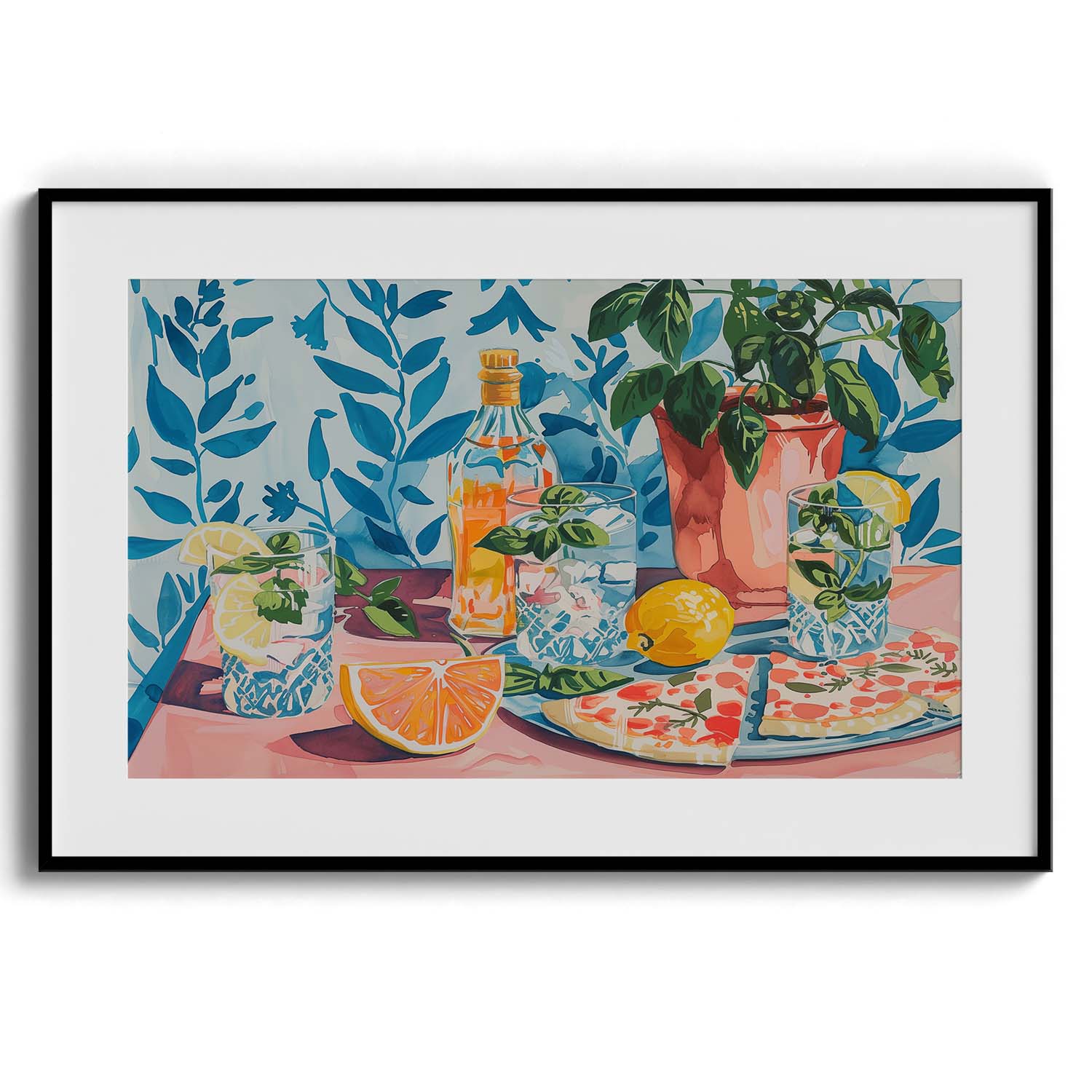 Botanical Lemonade Wall Art Frames