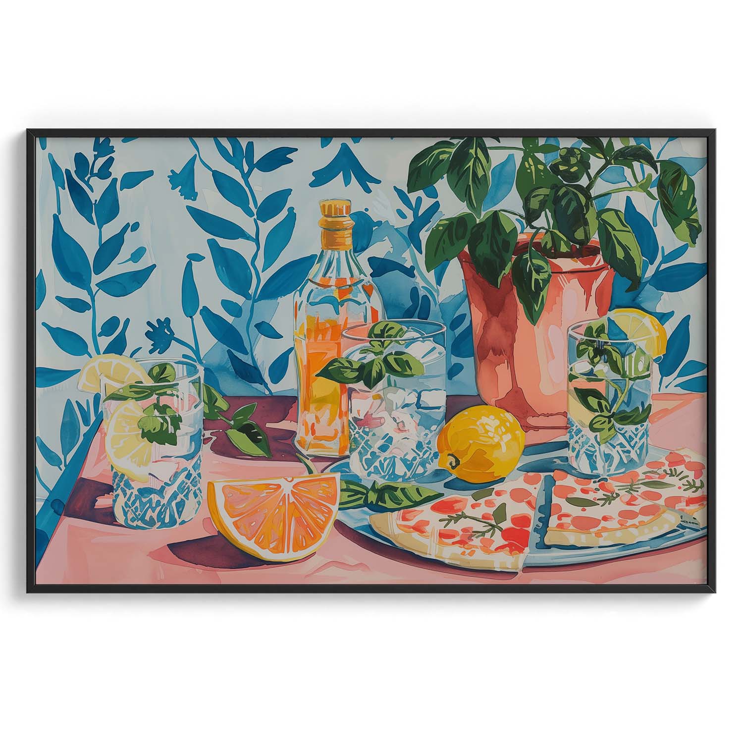 Botanical Lemonade Wall Art Frames