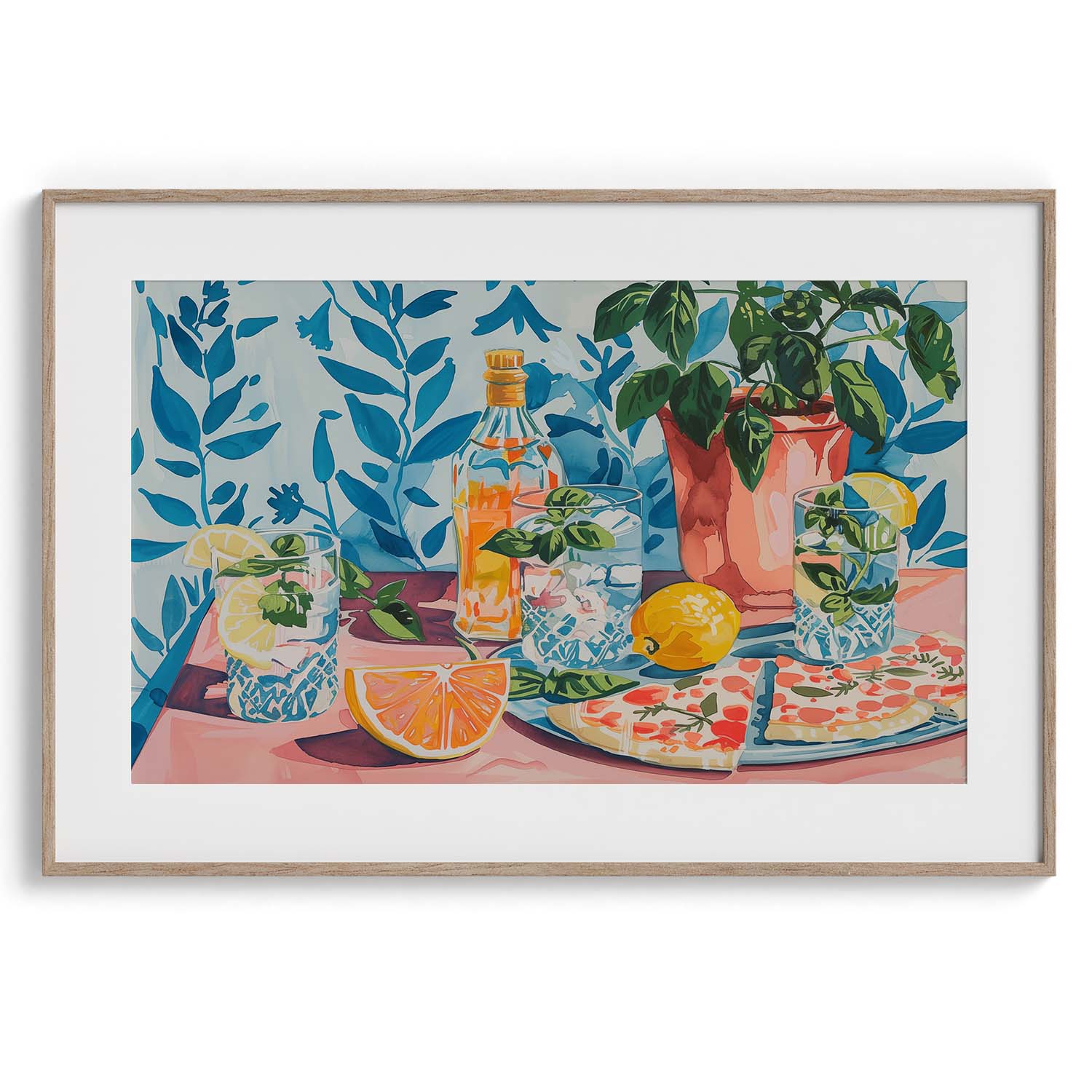 Botanical Lemonade Wall Art Frames