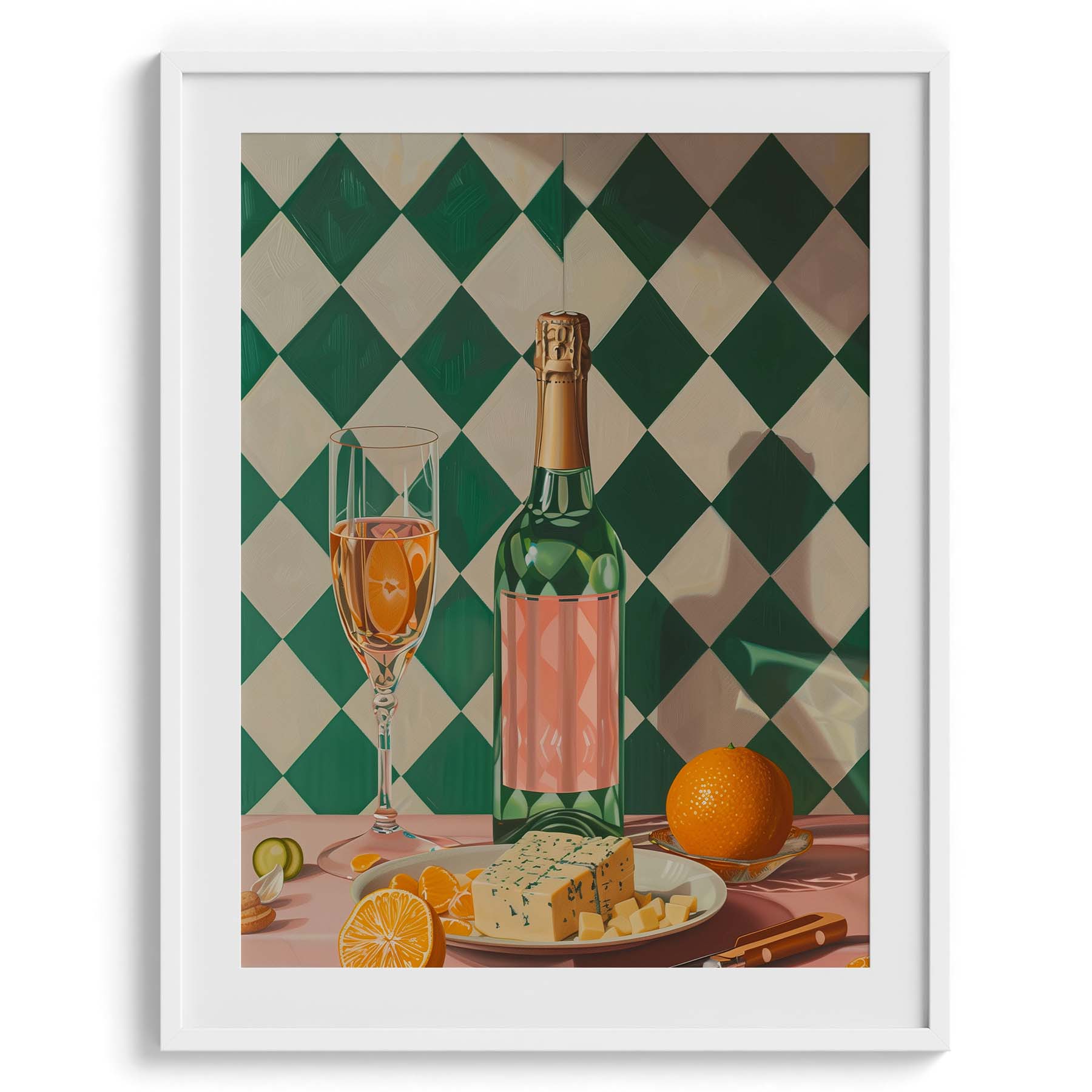 Champagne Citrus Brunch Wall Art Frames