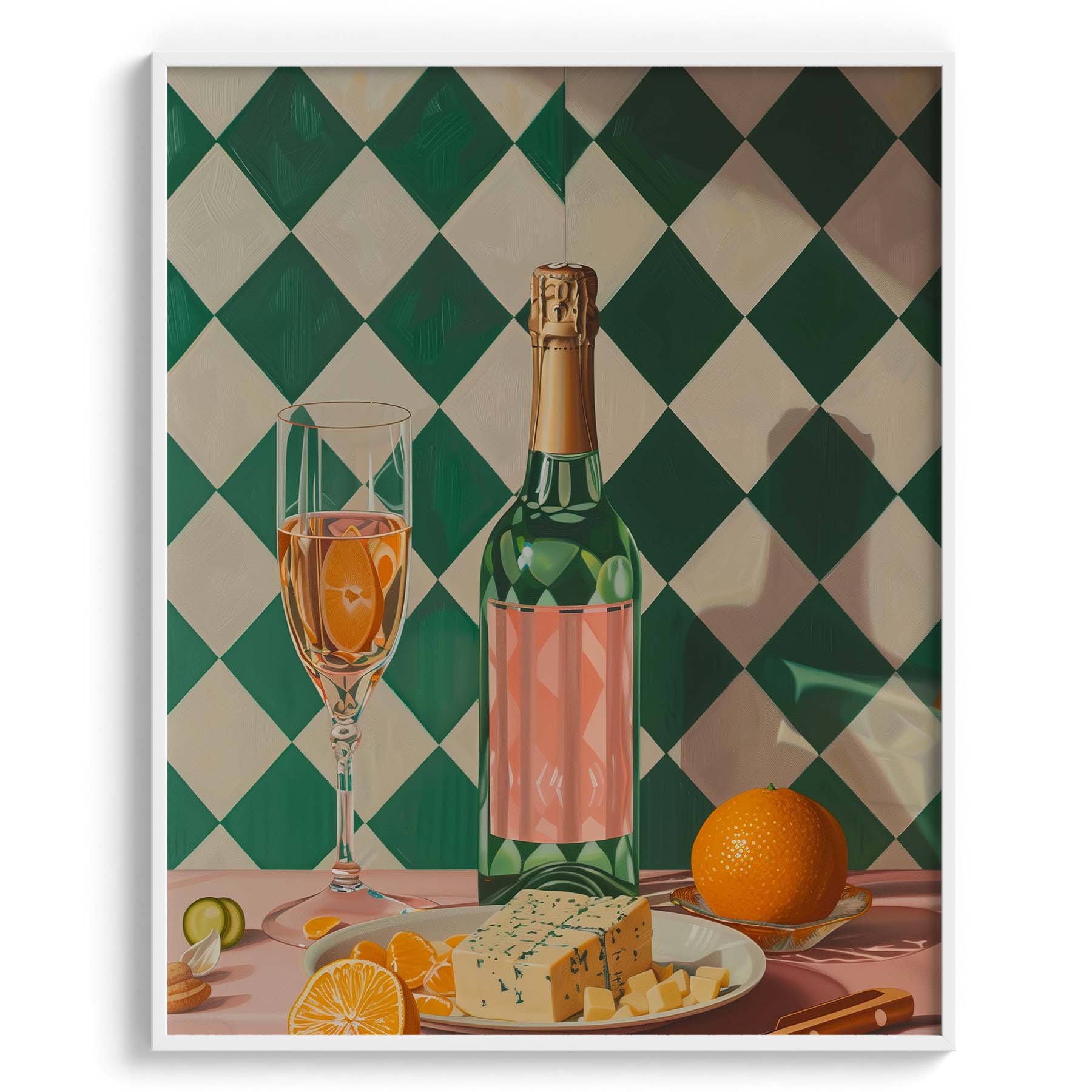 Champagne Citrus Brunch Wall Art Frames
