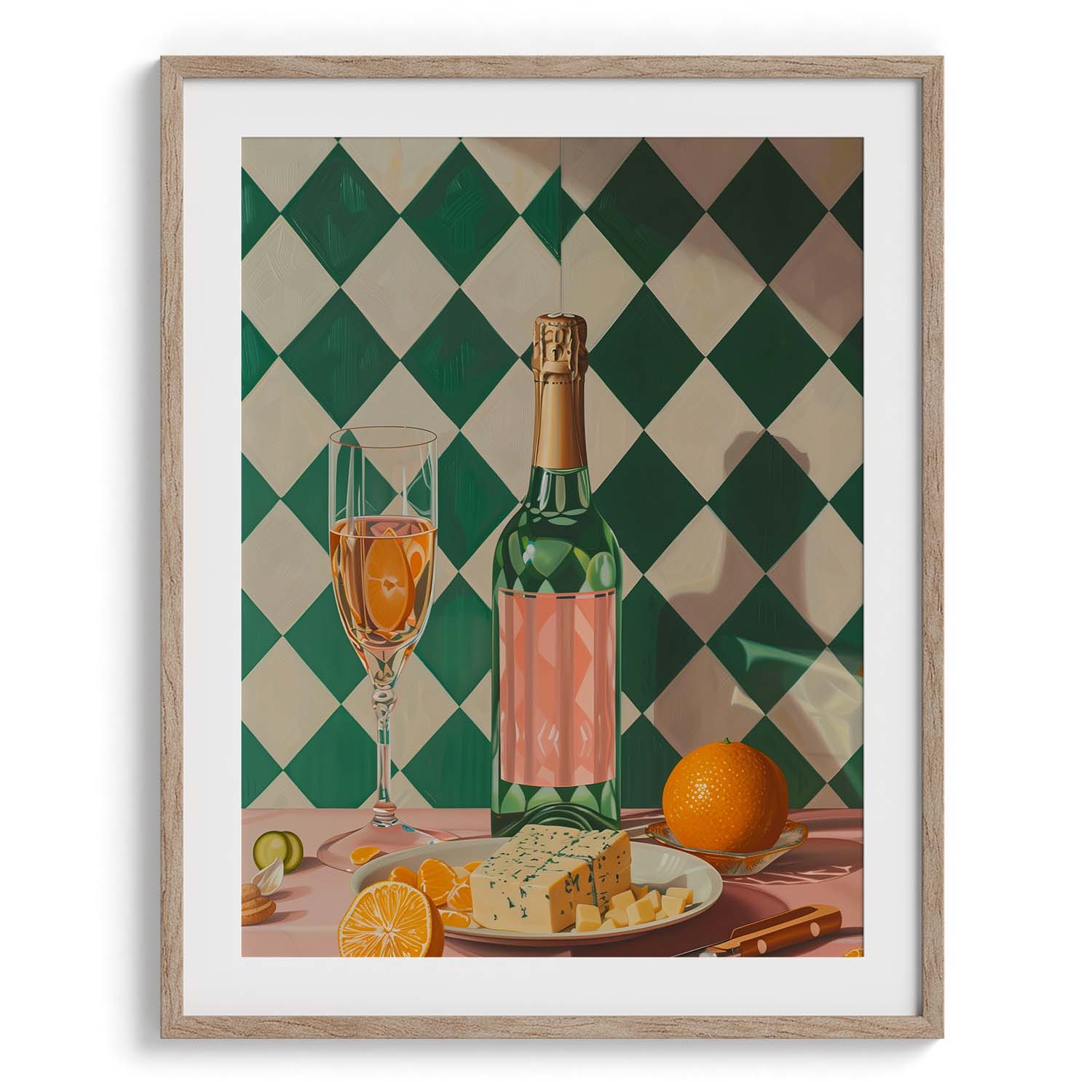 Champagne Citrus Brunch Wall Art Frames