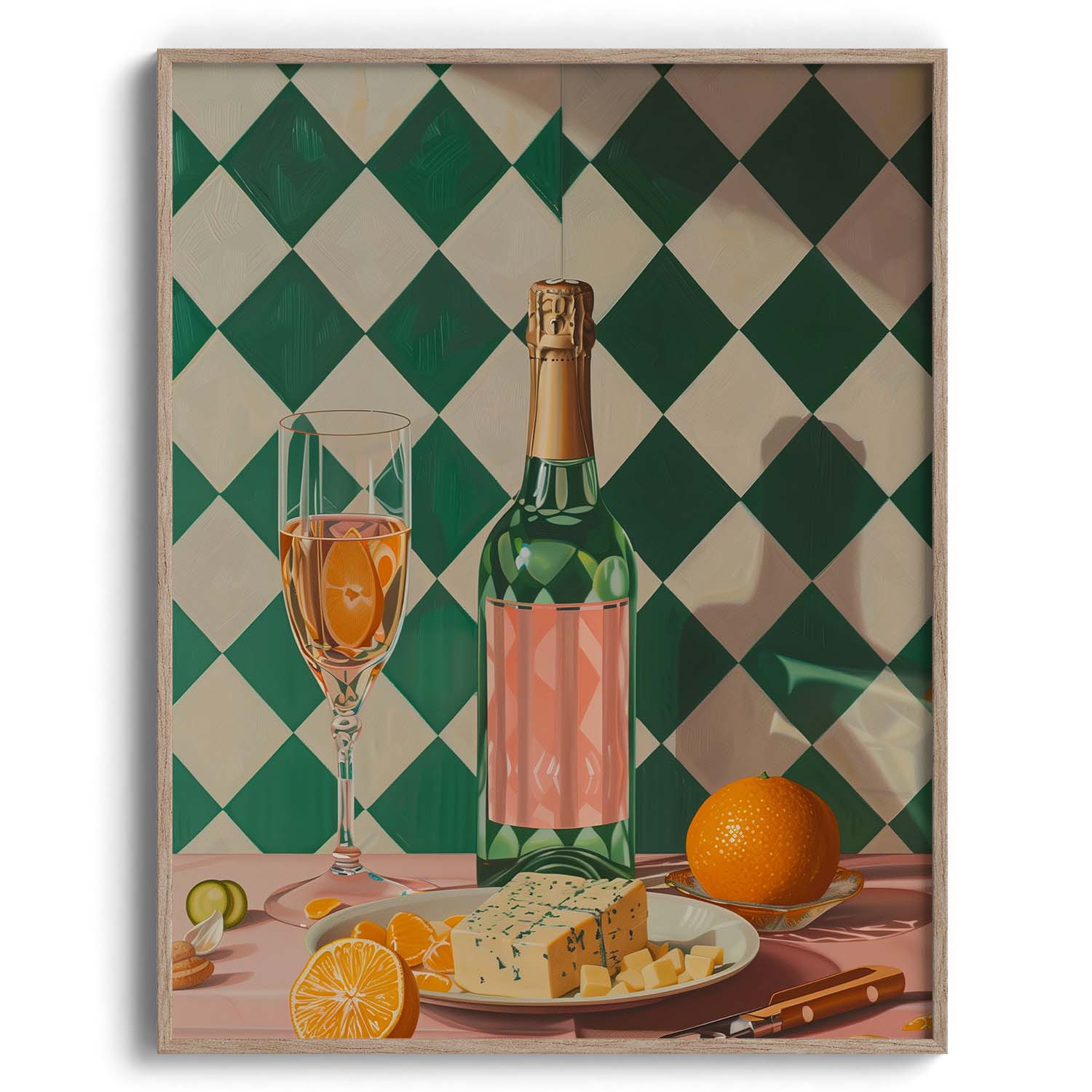 Champagne Citrus Brunch Wall Art Frames
