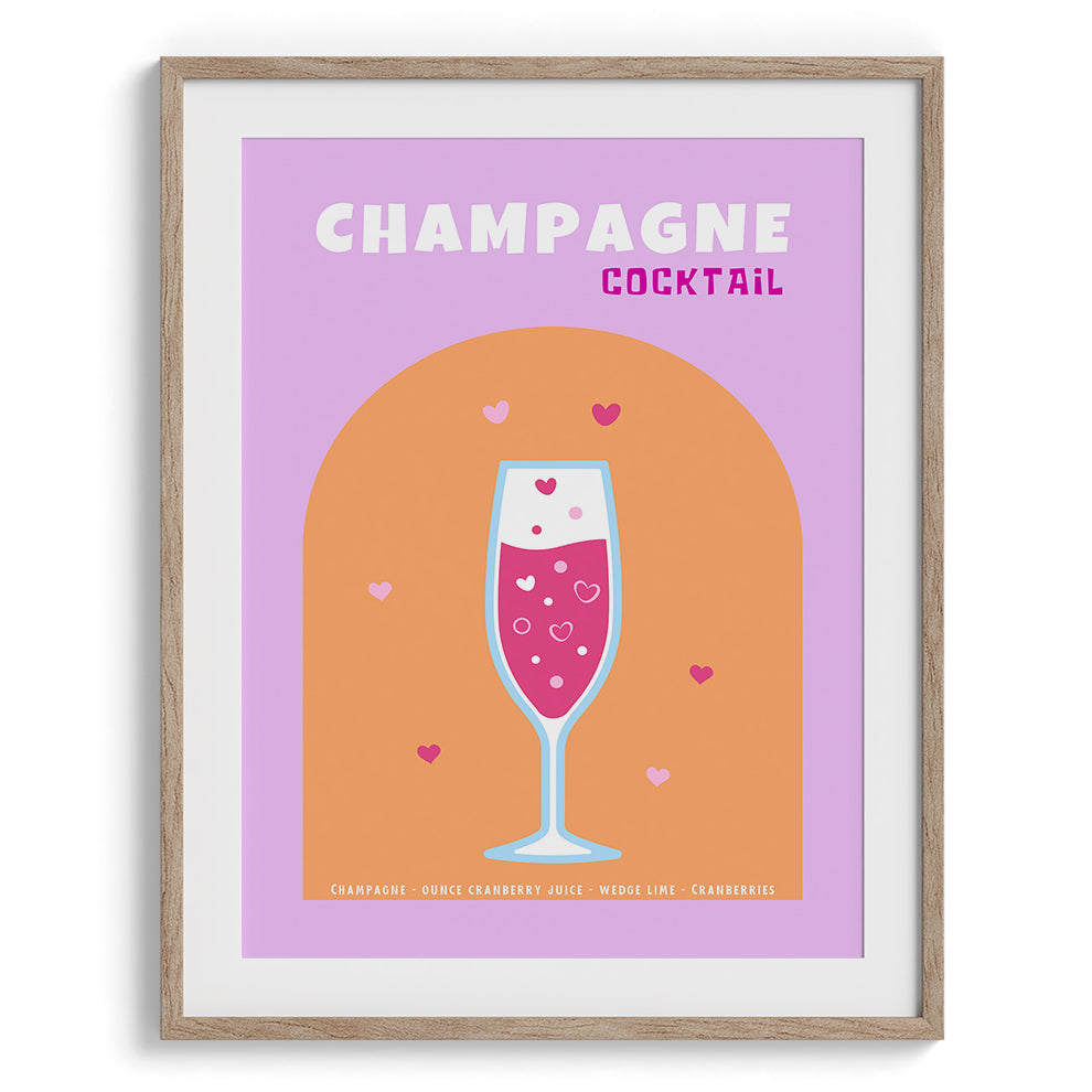 Champagne Sparkle Cocktail Canvas Wall Prints
