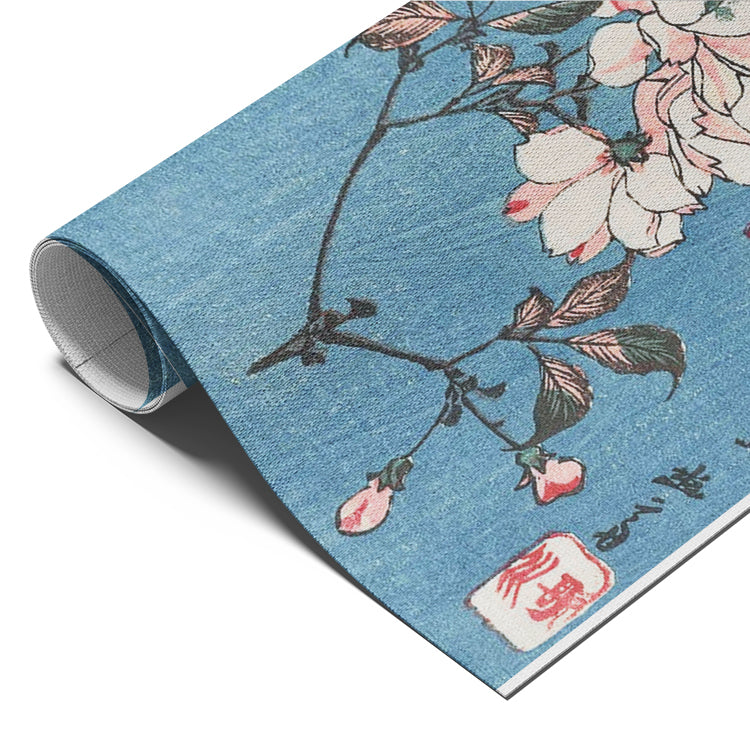 Cherry Blossom Branch on Blue