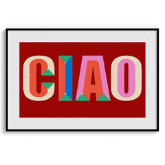 Ciao Retro Typography Poster