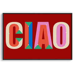Ciao Retro Typography Poster