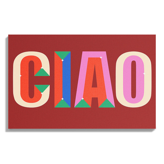 Ciao Retro Typography Poster