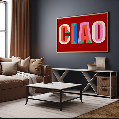 Ciao Retro Typography Poster