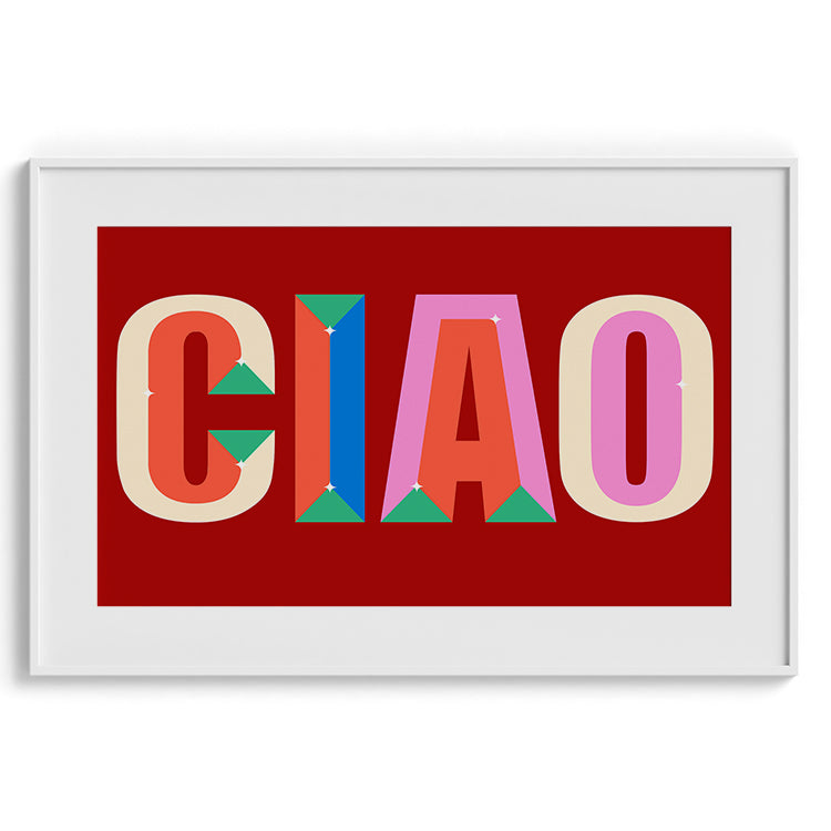 Ciao Retro Typography Poster