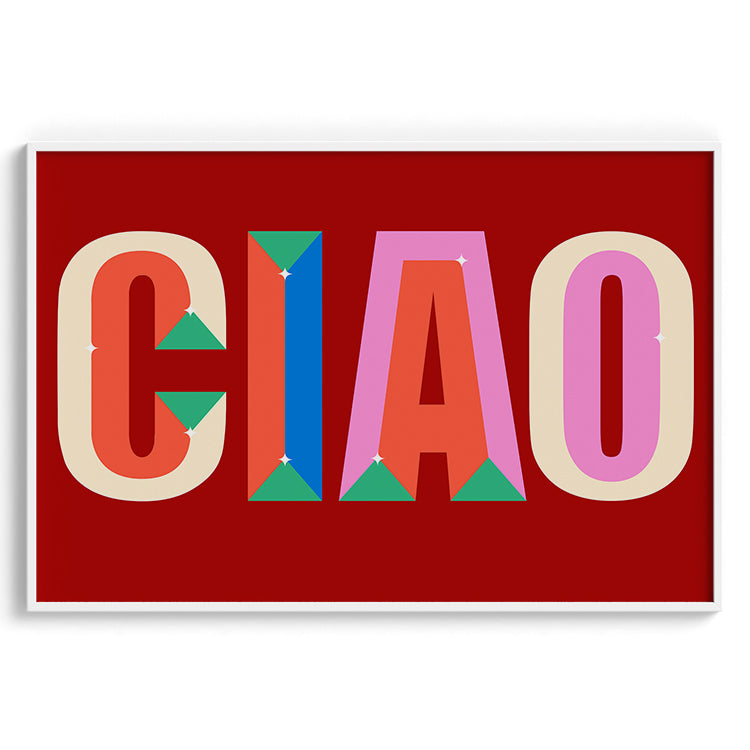 Ciao Retro Typography Poster