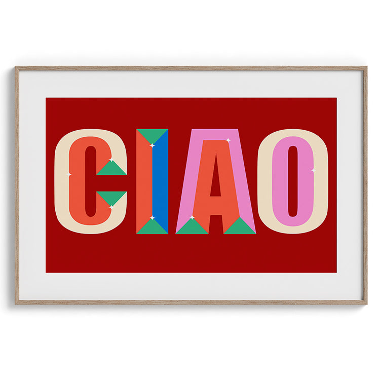 Ciao Retro Typography Poster