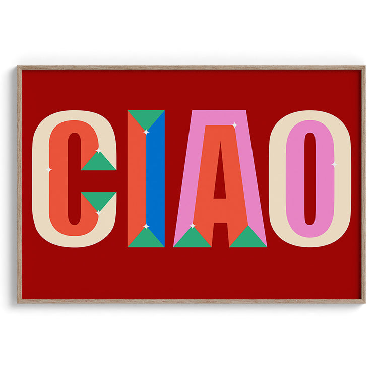 Ciao Retro Typography Poster