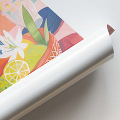 Citrus Mosaic Brunch Wall Painting For Kitchen