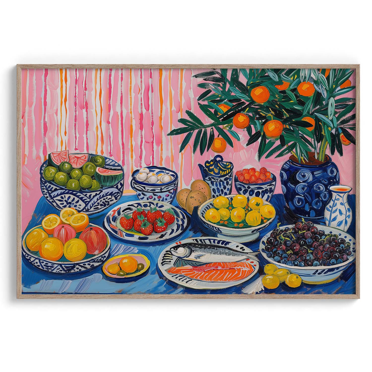 Citrus Blossom Table Wall Art Decor