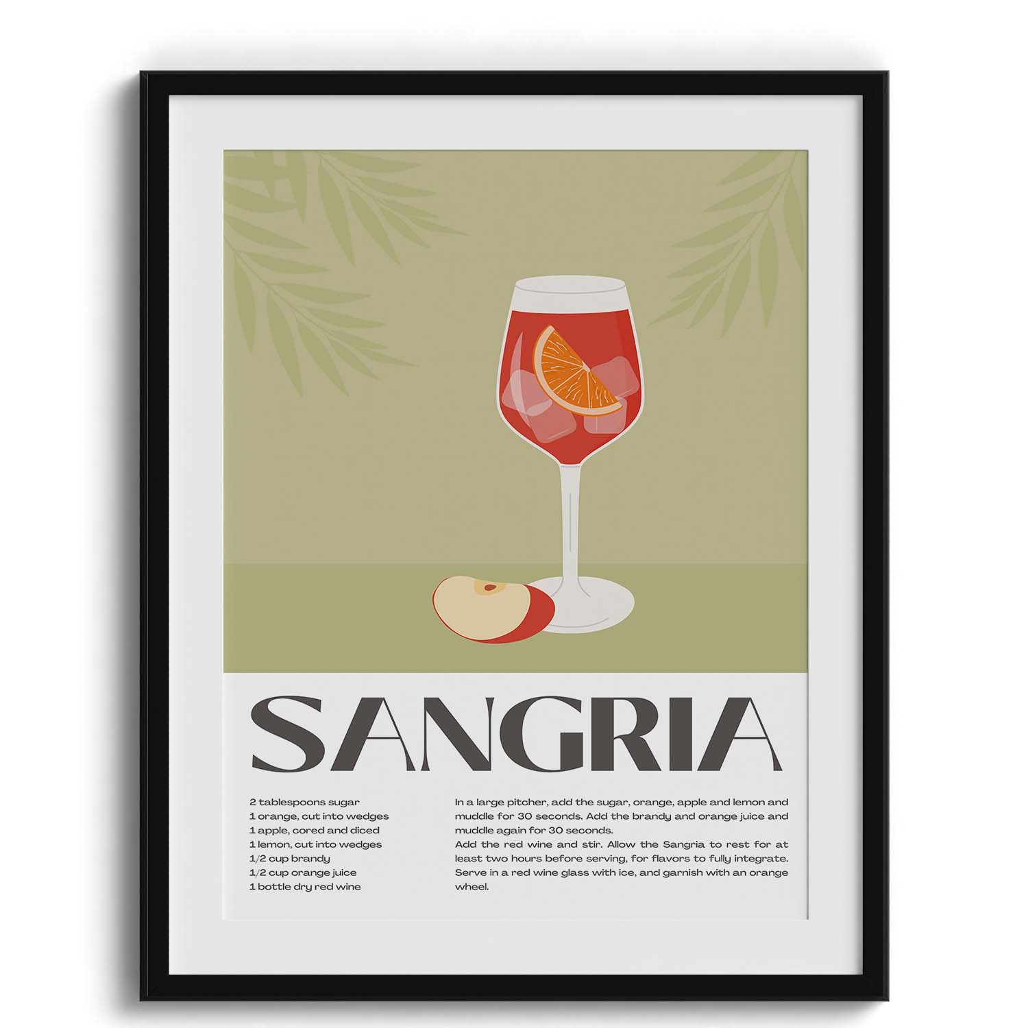 Classic Sangria Framed Art For Wall